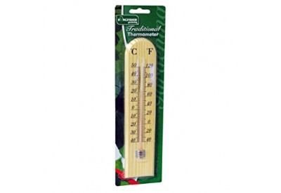 Kingfisher Traditional Wooden Thermometer 